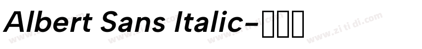 Albert Sans Italic字体转换
